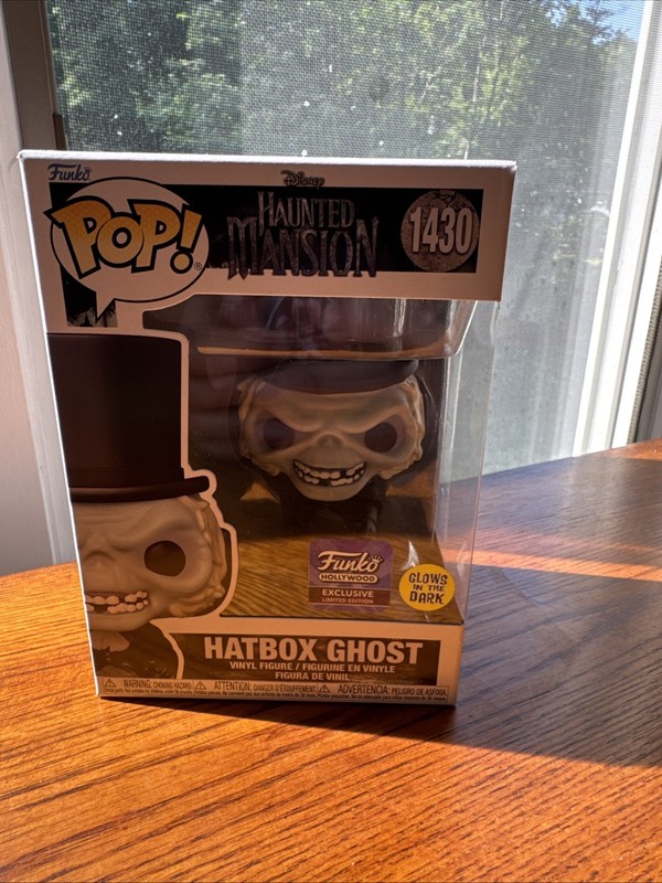 Funko Pop! Vinyl: Haunted Mansion - Hatbox Ghost #1430 Glow Funko Hollywood Exc…