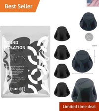 4-Pack 1.5" Speaker Isolation Feet - Non-Adhesive Anti-Vibration Rubber Bumpers