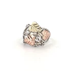 Vintage Coleman CCO Black Hills Gold Sterling Silver 925 Leaf Grape Motif Size 5