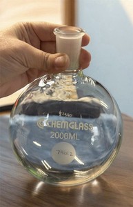 Chemglass 2000ML Single Neck Round Bottom Flask 24/40 Borosilicate Lab Glass