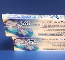 Matrix Gloss Sync Demi-Perm Gloss Medium Blonde Neutral Warm 8NW Color 2-pack