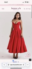 HOUSE OF CB 'Lady' Scarlet Strapless Midi Dress /Size S-US(P)4-6/PA1851