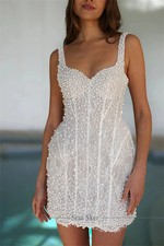 wedding dress prom dress Sexy miniskirt; camisole style Exquisite and high-end