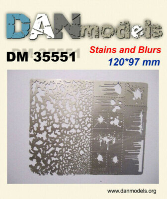 Dan Models 35551 Stencil for applying traces spatters and stains 2, 1/35 scale
