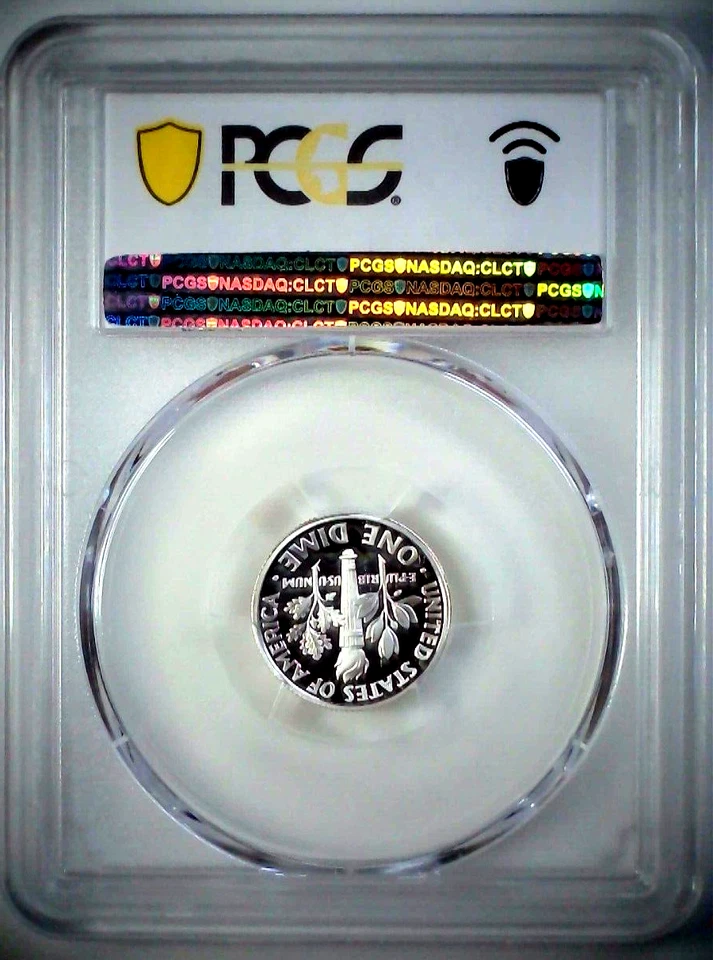 2007-S 10C Roosevelt Dime  PCGS PR69DCAM 90% Silver 23ato0219 - Image 2 of 4