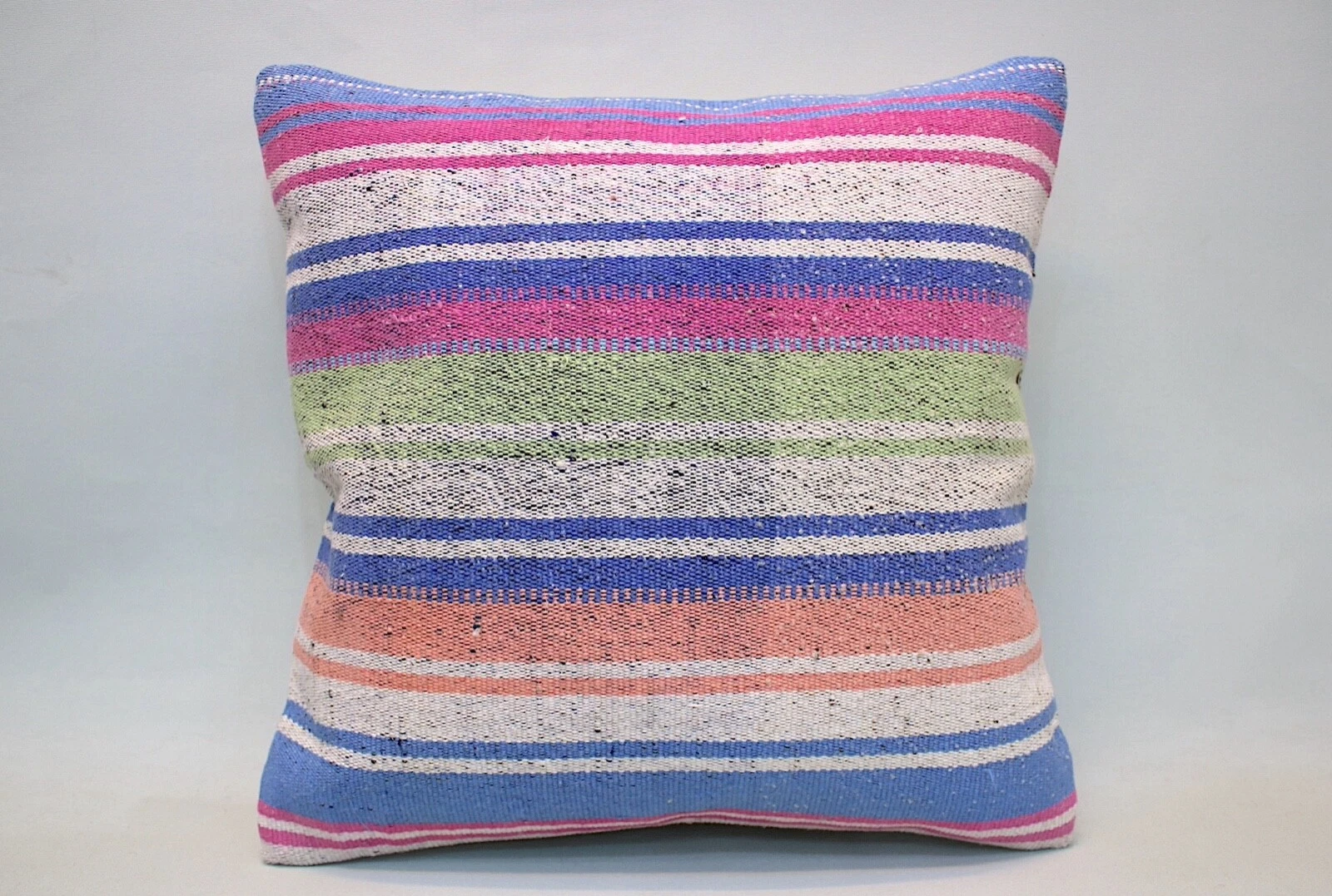 Kilim Pillow Cover, 16x16 in, Vintage Throw Pillow, Decorative Pillow Cushion