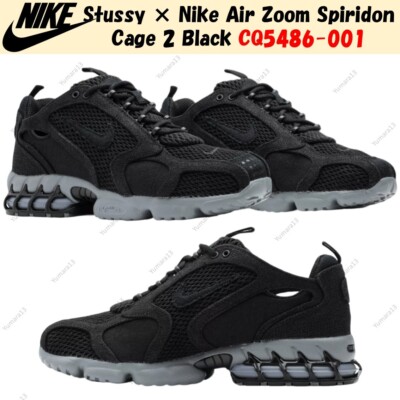 Stussy × Nike Air Zoom Spiridon Cage 2 Black CQ5486-001 Herren Gr.
