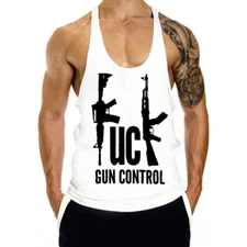 Gym Tank Top Men Bodybuilding Stringer Athletic  Sport Stringers Vest