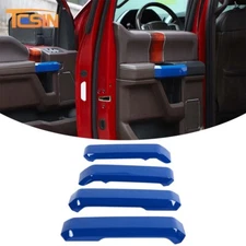 4X Interior Door Handle Decor Cover Overlay For Ford F150 15-20 Blue Accessories
