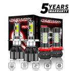 For Toyota Highlander 2008-2010 LED Headlight Hi Lo Beam Fog Light Bulbs Combo