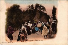 CPA AK ALGERIA BISKRA Negres en fetes (786597)