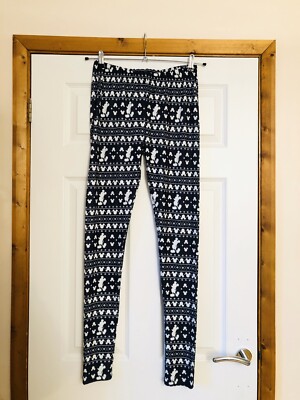 NEW DISNEY MICKEY MOUSE LEGGINGS M LADIES ADULT