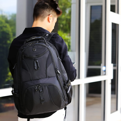 SwissGear 1900 Scansmart TSA 17-Inch Laptop Backpack Black 19-Inch BlackBlack