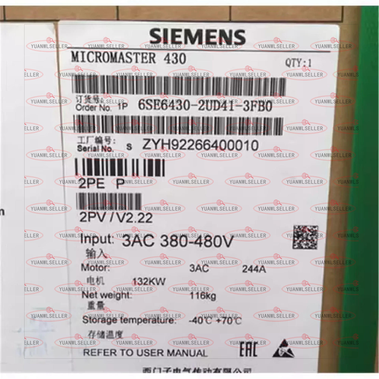 NEW Siemens 6SE6430-2UD41-3FB0