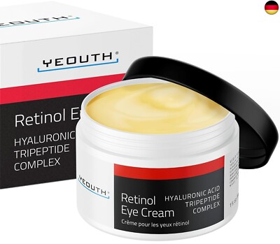 YEOUTH Retinol Augencreme mit Hyaluronsäure, Retinol Eye Cream für die A