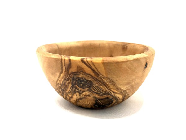Tapas Schale Rund Ø 12 Cm Aus Olivenholz Holz Naturbelassen-image