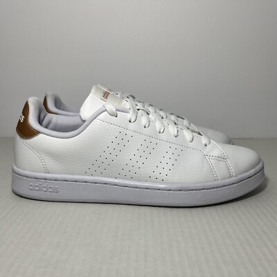 Size 10 Women’s Adidas Advantage Cloud White Tennis Shoes Lace Up  GW4845