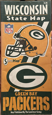 Vintage Wisconsin state map sportsmap Green Bay Packers RARE | eBay
