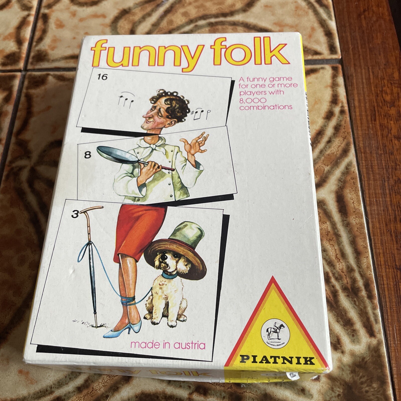 Vintage Funny Folk Austrian Mismatch Picture Game By Piatnik Complete Misfits