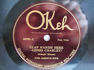 78rpm OKEH 40500 - THE GOOFUS FIVE - NYC 1925 - HOT !!