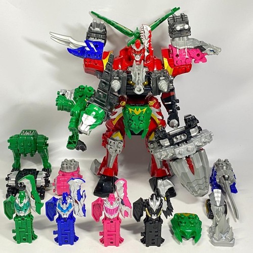 Set De 5 Chevaliers Power Rangers Ryusoulger Kishiryu DX - Figurines D'action Bandai Megazord (Occasion)
