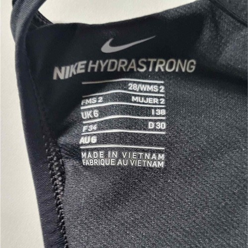 Nike Women's Black HydraStrong Solid Cutout One Piece Swimsuit Size 28/2 - Picture 6 of 14