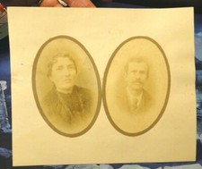 FOTO CARTONATA - FAMIGLIA , MARITO E MOGLIE - 