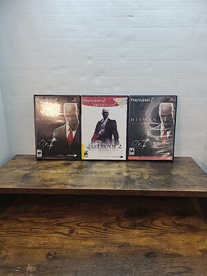 Lot Of 3 Ps2 Hitman Blood Money Silent Assassin Blood Money Bonus Disc Games Cib