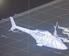 Hand-made 1/144 American Airwolf  helicopter  Unpainted  model