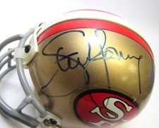 Mini casco SharCo Team firmado por Steve Young San Francisco 49ers 1988 Riddell