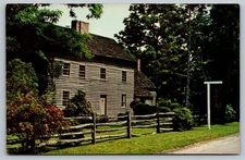 Vintage Thompson House Saltbox Postcard Setauket Long Island NY L41