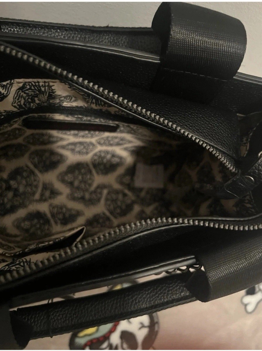 NWT Ed Hardy Tote / Crossbody Bag - Black With Dangling Charms | eBay