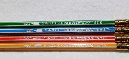 4-"266€ Adler KOKETT Nr. 2 Eagle Pencil Co. U.S.A." Holzstifte / 4 verschiedene Farben - Bild 8 von 16