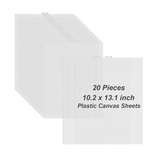 20x 7-Mesh Plastic Canvas Sheets for Embroidery, 10.2x13" - Durable PE