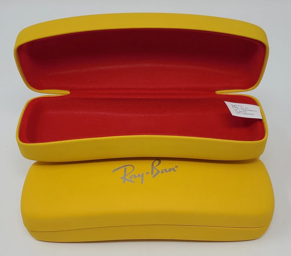 Gafas de sol/gafas de sol Ray-Ban de colección estuche rígido dorado forro de fieltro rojo Nuevo de Lote Antiguo Foto 2 de 4