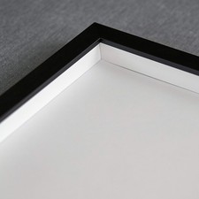 10x60 Shadow Box Frame Black | 1 inches Deep Real Wood Contemporary Shadowbox Di