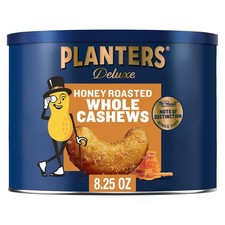 PLANTERS Deluxe Honey Roasted Whole Cashews, Party 8.25 Ounce Pack of 1 