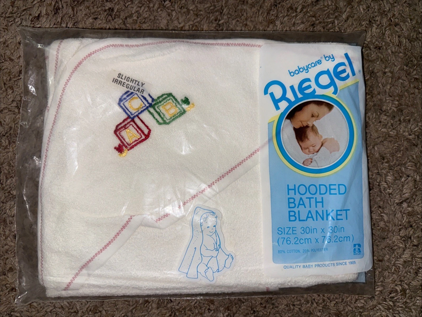 New Vintage babycare Riegel Baby Hooded Bath Blanket Towel 30x30
Opens in a new window or tab