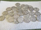 30 WALKING LIBERTY HALF DOLLARS SILVER HALF DOLLARS