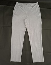 EILEEN FISHER Size M Ankle Pants Elastic Waist Organic Cotton Taupe Gray - NWOT