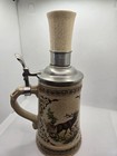 Rare Lidded German Beer Stein w/shot glass 9 3/4" — photo 6