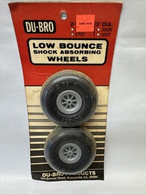 VTG Du-Bro 275T 2-.75  Diameter Treaded Low Bounce  Wheel (2-Pack) RC Airplane