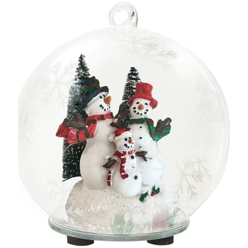 Sfera Natalizia in Vetro con LED BRANDANI Decorazione Natale da Appendere, fotografia 3 di 9
