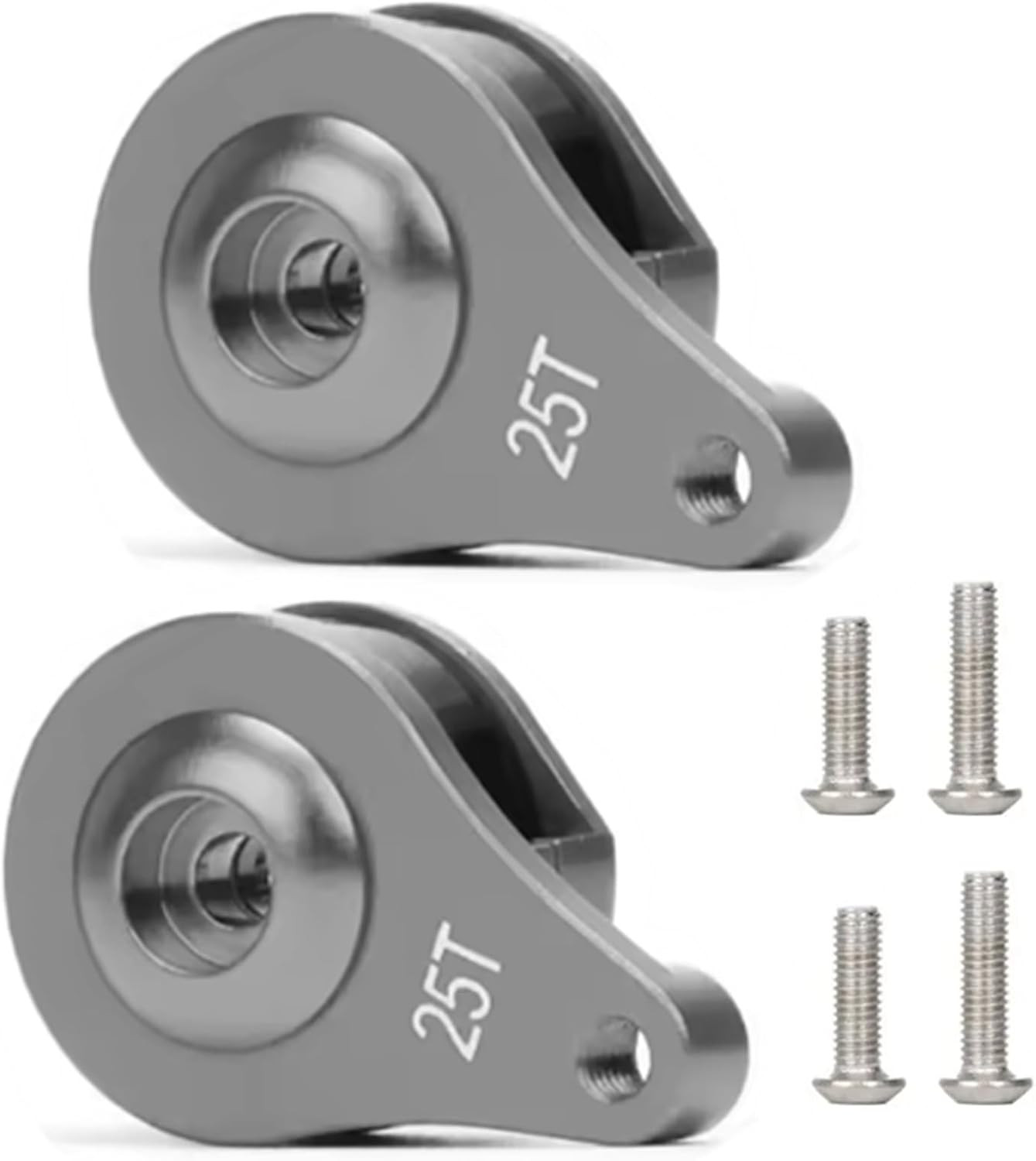 2 Sets Aluminum 25T Servo Saver 1 Hole Adjustable Hi-Torque Servo Horn for 1/10