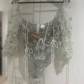 RARE Love & Lemons Skivvies Pastille Bodysuit NWOT L