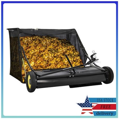 Tow Behind Lawn Sweeper, 44 in Pull Behind Lawn Sweeper, Leaf & Grass Collector