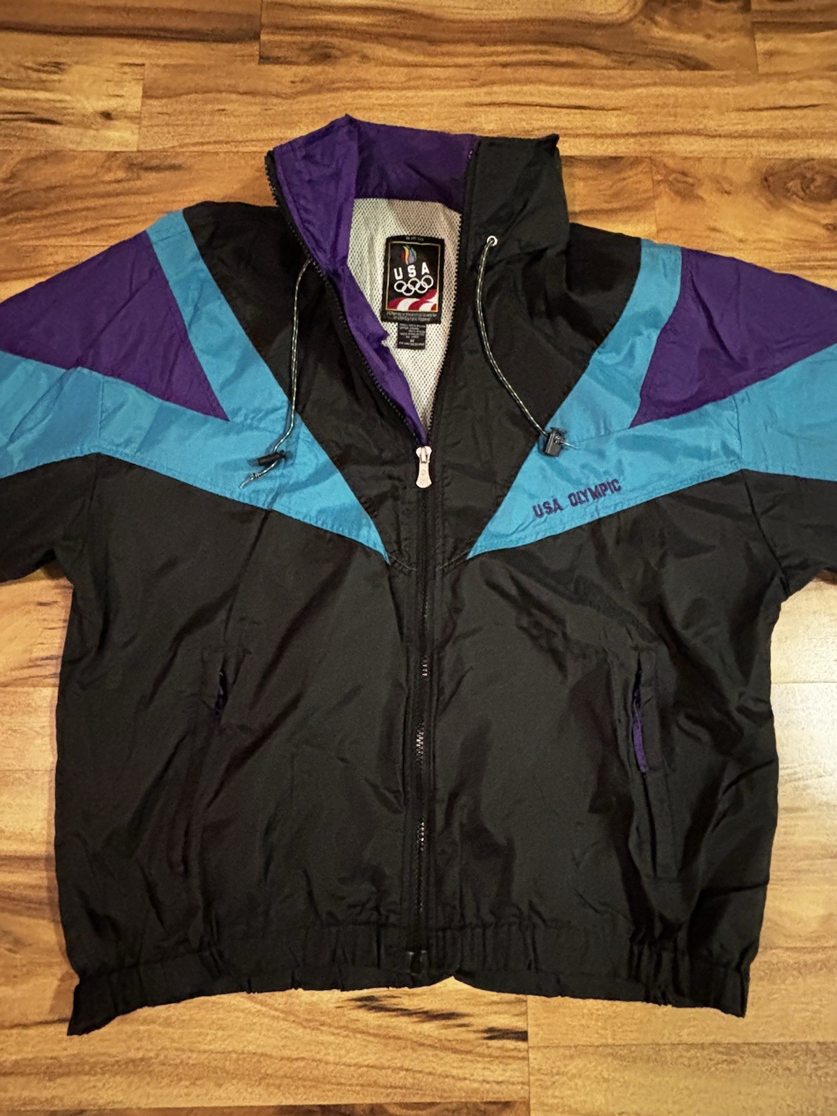 VTG 90s Olympic Windbreaker Jacket Sz Med Retro JCPenney USA image 8