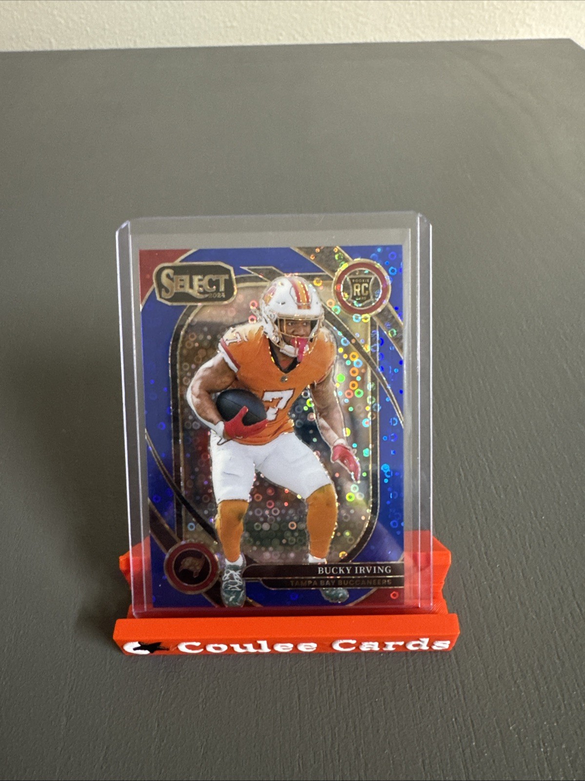 2024 Panini Select - Club Level Bucky Irving #239 Blue Disco Prizm 20/25 (RC)