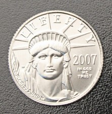 2007 $10 1/10 oz Platinum Eagle Statue of Liberty UNC BU 2217.10 per troy oz