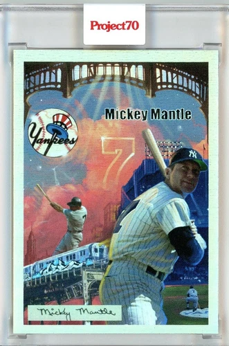 2021 TOPPS PROJECT 70 MICKEY MANTLE BY CES - RAINBOW FOIL 16/70 #260